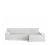 Eysa Funda de sofá bielástica para Chaise Longue con el Brazo Largo Lado Derecho Vista Frontal Color Blanco diseño Harlem