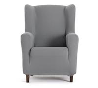Eysa Funda de sofá bielástica para sillón orejero Color Gris diseño Harlem | Tejido elástico