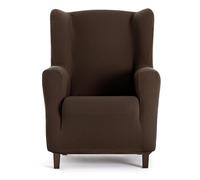 Eysa Harlem Funda de sillón orejero elástica 70-100cm de Respaldo, marrón