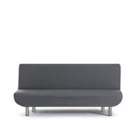 Eysa Harlem Funda de sofá elástica 3 plazas Clic Clac de 180-230cm (Medida de Respaldo), Color Gris Oscuro