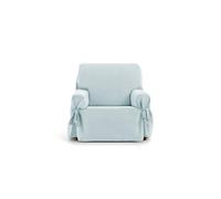 Eysa Levante Funda de sillón 1 Plaza con Lazos, para sillones de 80 cm-120 cm Respaldo orientativamente (Unos 55 cm - 60 cm de sentada del sillón), Agua Marina.