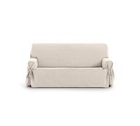 Eysa Levante Funda de sofá 2 plazas con Lazos, para sofás de 140cm a 180 cm orientativamente (Unos 120 cm de sentada), Beige.