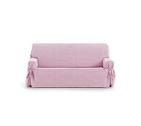 Eysa Levante Funda de sofá 3 plazas con Lazos, para sofás de 170cm a 230 cm orientativamente (Unos 150 cm de sentada), Rosa