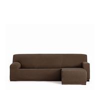Eysa Llion Funda de sofá Chaise Longue 250-315cm Brazo Corto Derecho Vista Frontal Marrón