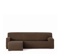 Eysa Llion Funda de sofá Chaise Longue 250-315cm Brazo Corto Izquierdo Vista Frontal Marrón