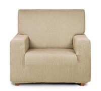 Eysa Luz Funda de sillón elástica para sillón 1 Plaza de 80-100cm (Medida Respaldo), Color Beige.