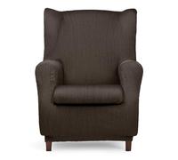 Eysa Luz Funda de sillón orejero elástica 70-90cm de Respaldo, marrón