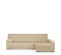 Eysa Luz Funda de sofá para Chaise Longue Mini con el Brazo Largo Lado Derecho Vista Frontal Color Beige