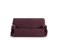 Eysa Rabat Funda de sofá 3 plazas con Lazos, para sofás de 170cm a 230 cm orientativamente (Unos 150 cm de sentada), Granate