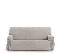 Eysa Valkiria Funda de sofá 3 plazas con Lazos, para sofás de 170cm a 230 cm orientativamente (Unos 150 cm de sentada), Lino