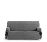 Eysa Valkiria Funda de sofá 3 plazas con Lazos, para sofás de 170cm a 230 cm orientativamente (Unos 150 cm de sentada), Negro