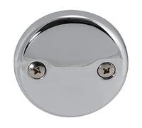 EZ-FLO 35245 - Placa frontal con dos agujeros con tornillos de latón, cromado, 0,70 x 3,3 x 3,3