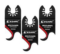 EZARC Hoja de cuchillo de gancho multiherramienta oscilante, 3 hojas de sierra multiherramienta para cortar materiales blandos, tejas para techos, alfombras de PVC y cartón
