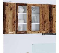 Ezbryzmatic Armario colgante 2 unidades de madera vieja 40 x 31 x 80 cm con 1 puerta, espacio de almacenamiento para vajilla, cocina, comedor, encimera, vitrina buffet y barra de café, fácil de montar