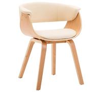 Ezbryzmatic Silla de comedor de madera curvada y piel sintética, 59,5 x 51 x 72 cm, soporta hasta 110 kg, respaldo ergonómico, para cocina, salón, mesa de comedor, escandinava, vintage, retro