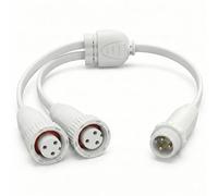 EZLightsGroup Cable divisor en Y de 3 pines compatible con prisma de luces Govee (H707A H707B H707C) - Conector impermeable IP68 para exteriores, para techo, aleros y expansión de iluminación