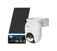 EZVIZ 4G WiFi Camara Vigilancia Exterior con Batería Solar 4MP, 360° PTZ con AOV, Detección de Persona/Vehículo, Visión Nocturna, Defensa Activa, CB8 Lite 4G+Panel Solar 5W (NO SIM)