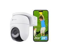 EZVIZ 4MP Camara de Vigilancia Bateria Exterior, AOV 360° PTZ Cámara Sin Cables con Bateria 5200mAh, Detección de Forma Humana/Vehículo, Visión Nocturna Color, Defensa Activa, CB8 Lite