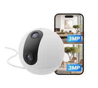 EZVIZ 6MP(2K+2K) Camara de Vigilancia Interior 360° Doble Lente,AI Detección Humanoa,Seguimiento Automatico,Llamada Bidireccional con Botón Táctil,WiFi 6 de Doble Banda 2,4/5 GHz, Soporta 512GB,C60P
