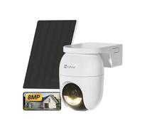 EZVIZ 8MP Cámara Vigilancia Exterior Solar con Batería, AOV,Wi-Fi,360° Sin Cables,4K,Detección de Personas/Vehículos IA,Visión Nocturna Color,Zoom Automático.CB8 Lite+Panel Solar 5W,Seguridad Hogar