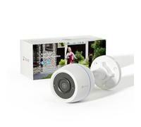 EZVIZ Cámara C3TN de 2 MP para exteriores, 1080p, IP67 impermeable | Captación de audio, visión nocturna IR, tecnología de video H.265, compatible con tarjeta MicroSD, control Alexa/Google
