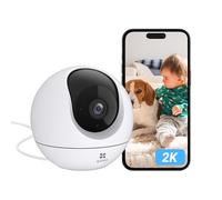 EZVIZ Camara IP WiFi 360° 2K Cámara de Vigilancia Interior, Visión Nocturna Color, AI Detección Humana, Seguimiento Automático, Audio Bidireccional, Soporta Tarjeta hasta 512GB, C6C 3MP