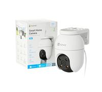 EZVIZ Cámara Vigilancia WiFi Exterior 360°,1080P Cámara IP de Seguridad,Visión Nocturna a Color,Detección IA de Personas,Seguimiento Zoom Auto,Audio Bidireccional,Sirena, Alexa/Google,C8c 2MP