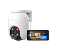 EZVIZ Cámara Vigilancia WiFi Exterior e Interior 2K 360° C8C 3MP | Detección Humana/Vehículo AI,Seguimiento Automático,WiFi con 2.4/5GHz,Visión Nocturna Color, Sirena y Luz, Impermeable
