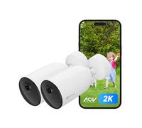 EZVIZ CB3 (2-Pack) Cámara Vigilancia WiFi Exterior 2K, AOV Modo, Detección de Persona, Batería Recargable, Visión Nocturna en Color, Llamada Bidireccional,Defensa Activa