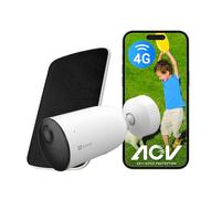 EZVIZ CB3 Kit 4G Camara Vigilancia Exterior 2K con Batería Recargable 5200mAh, AOV Modo, Detección de Persona/Vehículo, Visión Nocturna en Color, Audio Bidireccional, Defensa Activa (No WiFi No SIM)