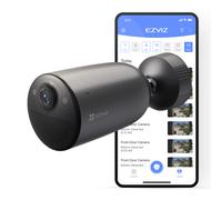 EZVIZ EB3 4G Cámara de vigilancia exterior con resolución 2K, batería recargable de 5200 mAh, visión nocturna a color, detección inteligente por IA, defensa activa, almacenamiento en microSD y sin nec