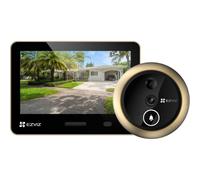 EZVIZ Mirilla digital EP4 – pantalla táctil, reconocimiento facial IA, WiFi – color oro