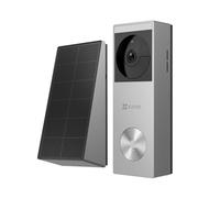 EZVIZ HP3 Pro 2K Timbre de Video Inalambrico con Panel Solar Incorporado 32GB eMMC,Detección de Personas,Visión Nocturna en Color, Audio Bidireccional
