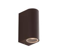F.A.N. Europe Aplique para exterior One, color bronce, altura 13 cm, IP54, 2 luces.