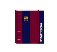 Safta Carpeta equipada F.C. Barcelona DIN-A4 4 anillas 30 mm Azul marino/granate