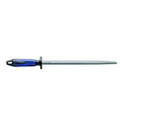 F. Dick 73171300-66 - Afilador de acero para carne (mango azul/negro, mango de 2 K, dureza de la superficie superior a 65° HRC, piedra de afilar para cuchillos de cocina)
