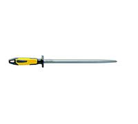 F. DICK 73171300-68 - Cuchillo para carne (mango amarillo/negro, acero redondo con mango de 2 K, dureza de la superficie superior a 65° HRC, piedra de afilar para cuchillos de cocina)