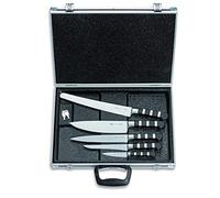 F. DICK 81168000 1905 - Juego de cuchillos (estuche magnético, cuchillo de trinchar, cuchillo de deshuesar, flexible, cuchillo universal, afilado ondulado, cuchillo de chef, 56° HRC)