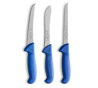 F.Dick ErgoGrip 82559100 - Juego de 3 cuchillos para deshuesar (15 cm, 15 cm, HRC 56°), color azul