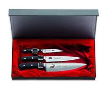 F. DICK Jagd Premier Plus 81099000-250 - Juego de cuchillos (3 piezas, cuchillo de oficina de 12 cm, cuchillo fileteador de 18 cm, cuchillo de chef de 21 cm, acero X50CrMoV15, acero inoxidable, 56°