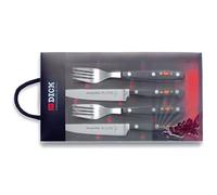 F. DICK Premier Plus 81080000 - Juego de Cuchillos de Carnicero, Cubiertos para Carne (4 piezas, 2 Cuchillos y 2 Tenedores, Mango Ergonómico, Hoja de X50CrMoV15)