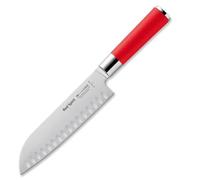 F. DICK Santoku, cuchillo de cocina asiático Red Spirit (cuchillo con hoja de 18 cm, acero X55CrMo14, inoxidable, 56 HRC) 81742182K