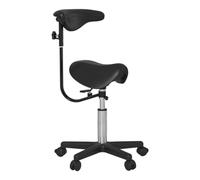 F Fityle Asiento de Silla de Montura Ergonómico Silla Taburete con Movilidad Banco Giratorio Respaldo Ajustable Material con Soporte Doble en Respaldo O
