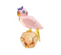 F Fityle Estatua Búho con Diseño Facetado Geométrico y Cuerpo Translúcido Que la Luz Adorno con Base Combinada Estable para Escritorio Estante y Mesa, Rosa