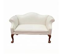 F Fityle Loveseat Miniatura con Taburete Tapizado, Color to 2 | Sofá Miniatura con Reposapiés, para Dioramas