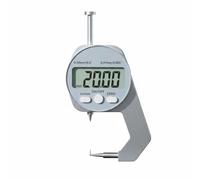 F Fityle Medidor de Espesor Digital Calibrador Medidor Profundímetro Micrómetro con Pantalla Precisa 0.01 Mm Estructura de Aluminio Botón Conversión Pulgadas, 0-20mm, Cabeza Doblada