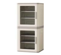 F Fityle Organizador Modular Cubos para Cuarto Infantil con Laterales Rehundidas y Cuerpo Polietileno Acuado para Almacenar Juguetes Libros y en Espacios Reducidos, Transparente, 2 Unidades