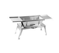 F Fityle Parrilla Barbacoa Portátil Parrilla Asador Grill Barbacoa de Carbón con Acero Inoxidable 304 Resistente y Bandeja de Ajustable Adecuada para Camping Pícnic Jardín Playa