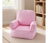 F Fityle Sillón Infantil Sofá Niño Niños Asiento Acolchado con Cubierta Lavable y Relleno Acolchado Adecuado para Dormitorio Sala de Juegos Actividades, Rosa, Cuadros Rosas
