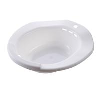 F Fityle Sitz Bath Basin Sanitario Sobre Inodoro Cuenca para Lavado Íntimo Recipiente Plegable en PP Accesorio para Higiene Personal Adecuado para Rutina Diaria Adultos Mayores Hospital, White